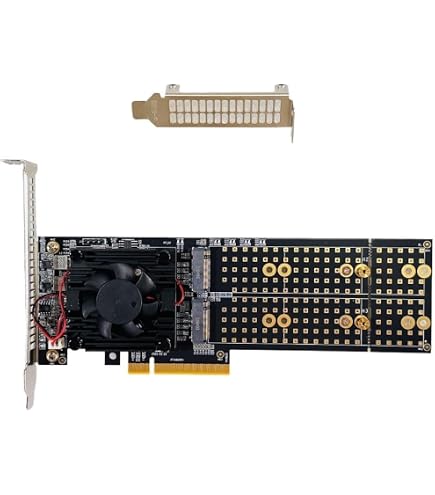 Amazon.com: PCIe 3.0 x8 to 4X M.2 NVMe SSD Adapter Card with